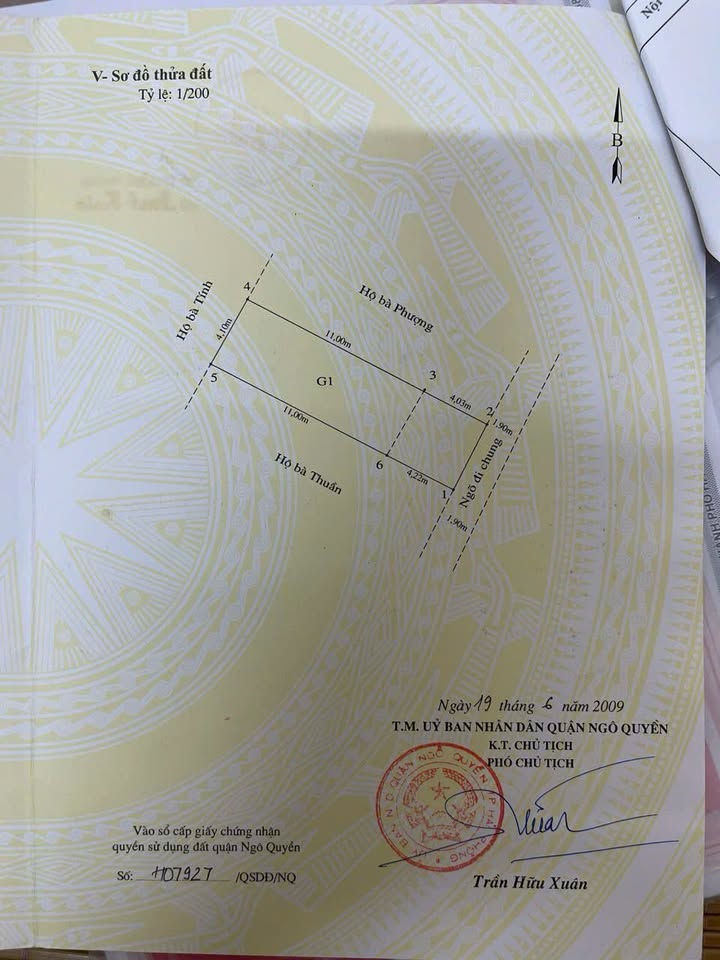 Bán đất tặng nhà An Đà Ngô Quyền 62m² giá 2.22 tỷ - Vị trí đẹp lô góc!