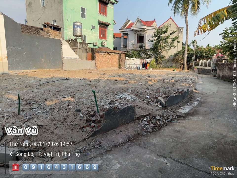 Bán Gấp Đất Vàng 161.2m² Sông Lô, Việt Trì - Sổ Đỏ Thổ Cư, Gần BigC