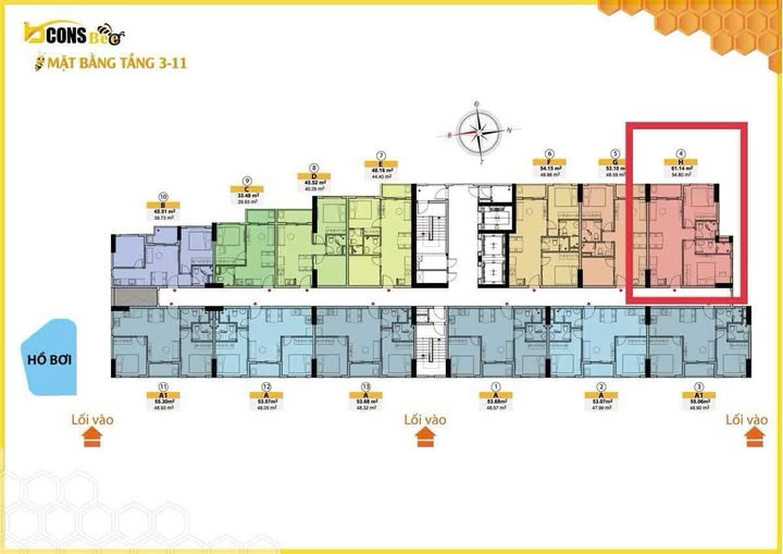 Căn hộ Bcons Bee Dĩ An 61m² - Giá 2.25 tỷ, căn góc đẹp!