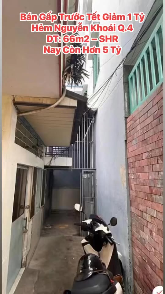 Nhà Hẻm Nguyễn Khoái Q.4 66m² - Giá Tốt Hiếm Có!