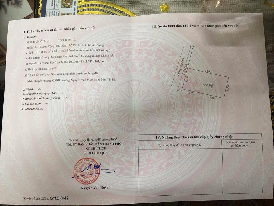 Đất nền Trần Hưng Đạo, TP Hải Dương - 465m² vuông vắn, xây biệt thự lý tưởng