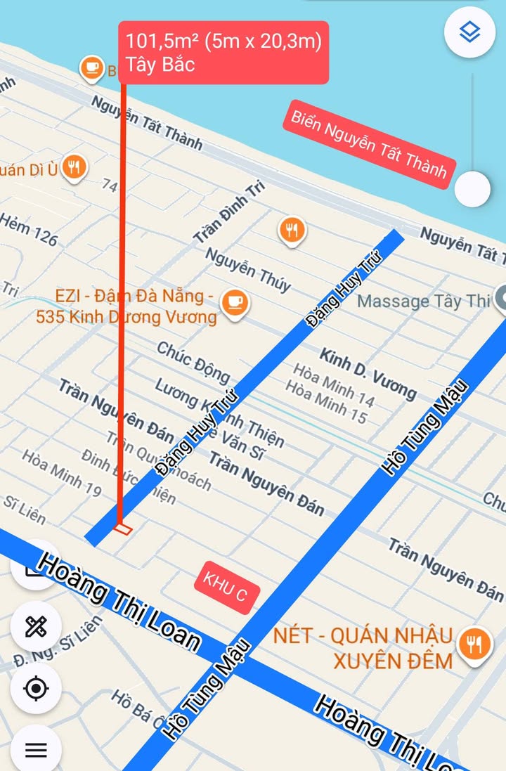 Đất Đặng Huy Trứ Liên Chiểu 101m² 6.85 tỷ - Sổ đỏ chính chủ