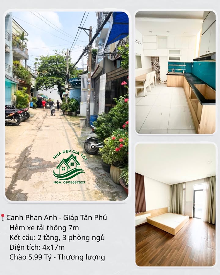 Nhà 68m² Hẻm 7m Bình Trị Đông - Giá 5.99 Tỷ, 3PN