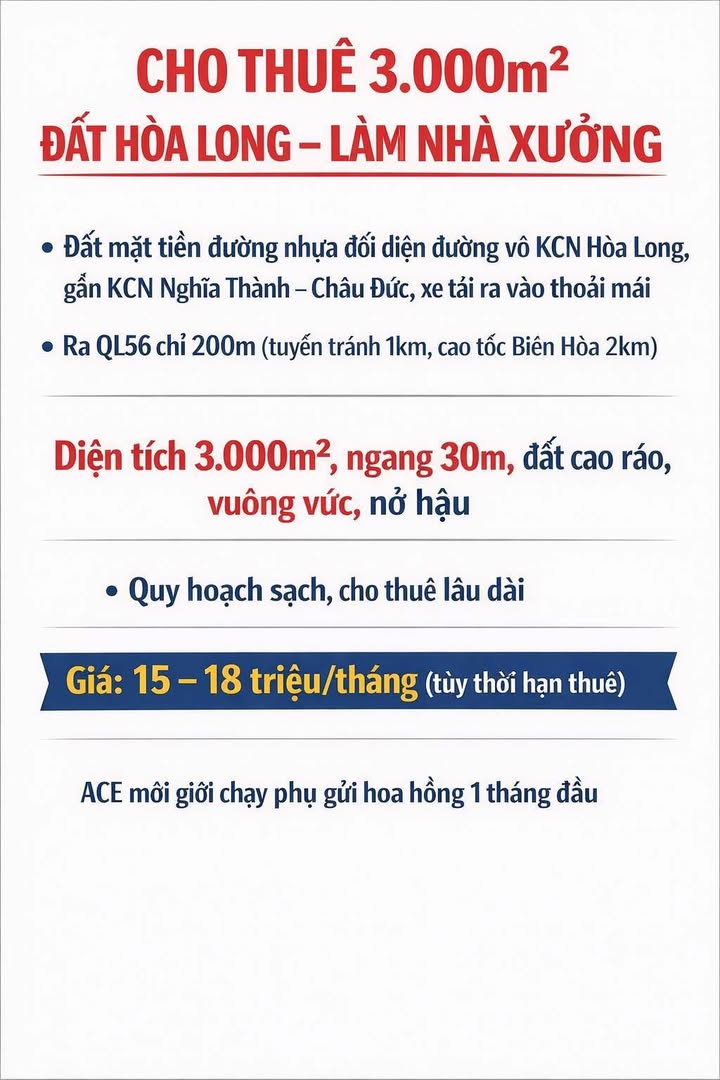 Đất Trống Xã Hoà Long, TP Bà Rịa - Giá Thỏa Thuận, Pháp Lý Rõ Ràng