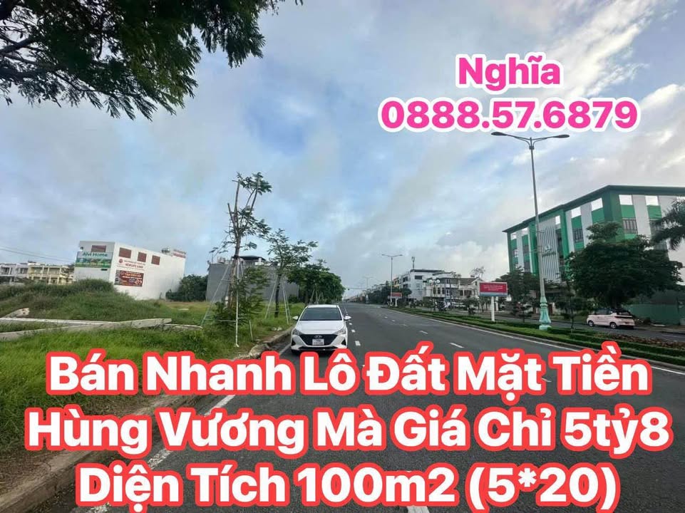 Đất nền Mặt tiền Đại Lộ Hùng Vương Tuy Hoà 100m² - Sổ đỏ chính chủ