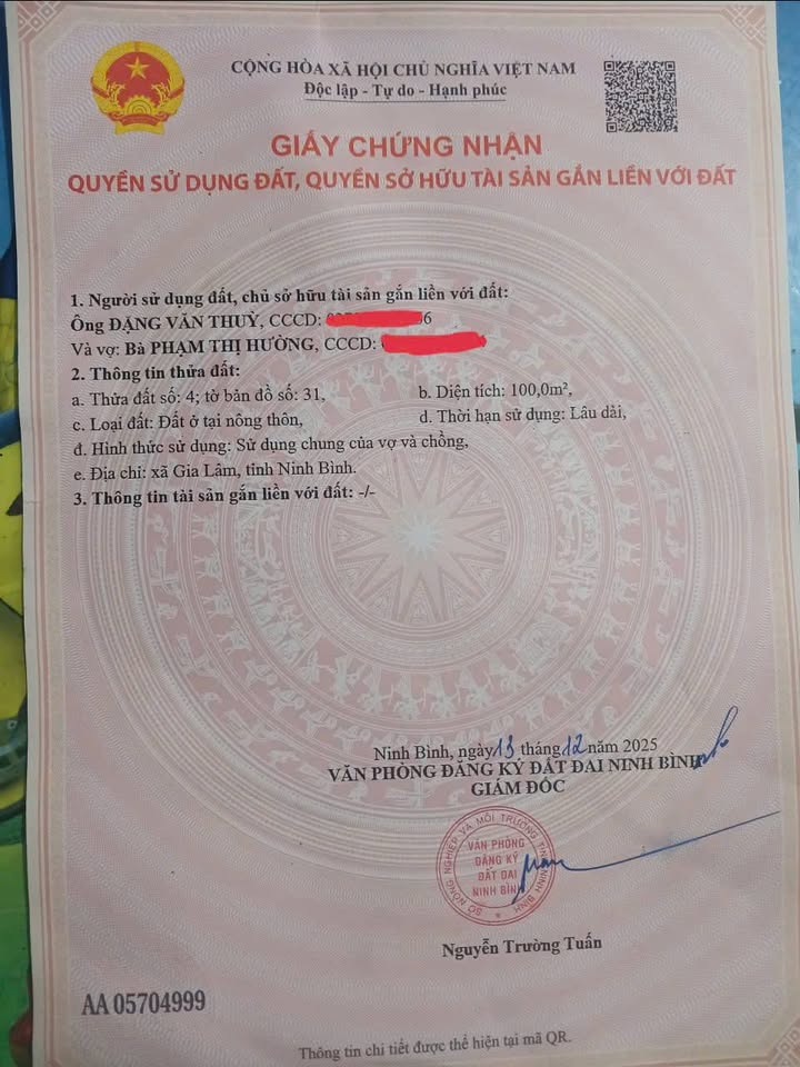 Bán Đất Nền Đường 479 Nho Quan 100m² Giá 1.6 Tỷ - Sổ Đỏ Chính Chủ