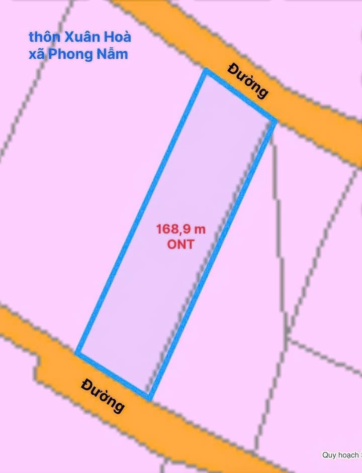 Đất thổ cư 169m² 2 mặt tiền Phan Thiết - Sổ đỏ sẵn, giá 1.25 tỷ