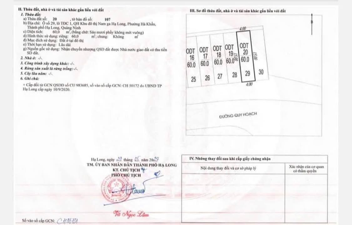 Đất Tái Định Cư Nam Ga Đồng Hới 60m² Hướng Nam - Sổ Đỏ Chính Chủ