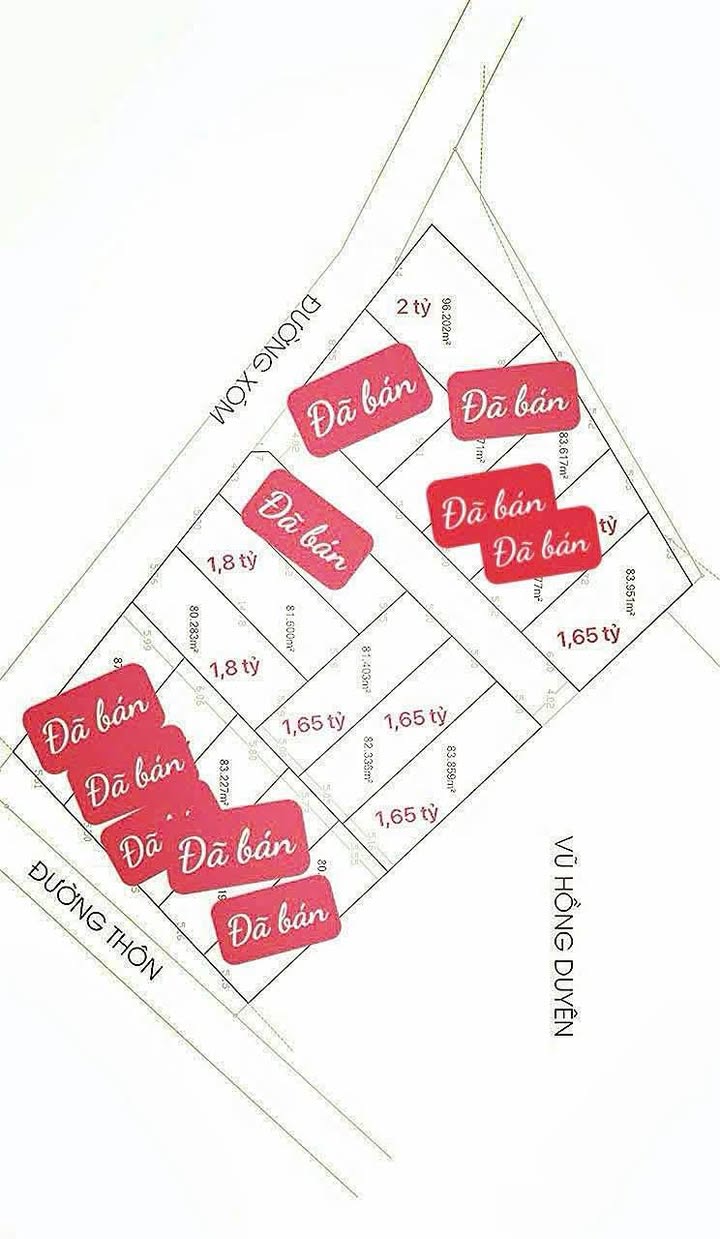 Bán đất sổ đỏ lâu dài Trần Phú, Chương Mỹ - 85m² chỉ từ 1.65 tỷ