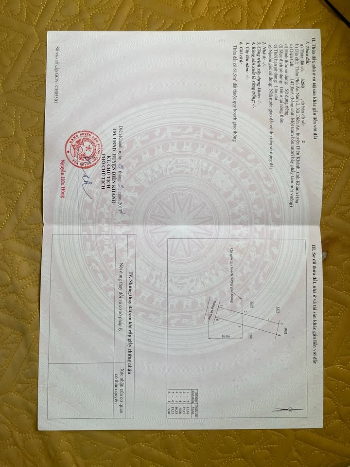 Bán đất Diên An Diên Khánh 300m² giá 4.2 tỷ - Đất thổ cư 100%!