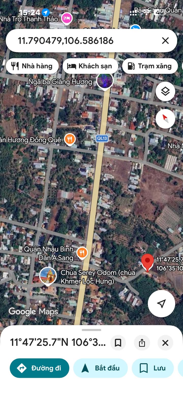 Đất nền Mặt tiền QL13, Thủ Dầu Một - 535m² - Giá 720 Triệu, Kinh doanh Sầm uất