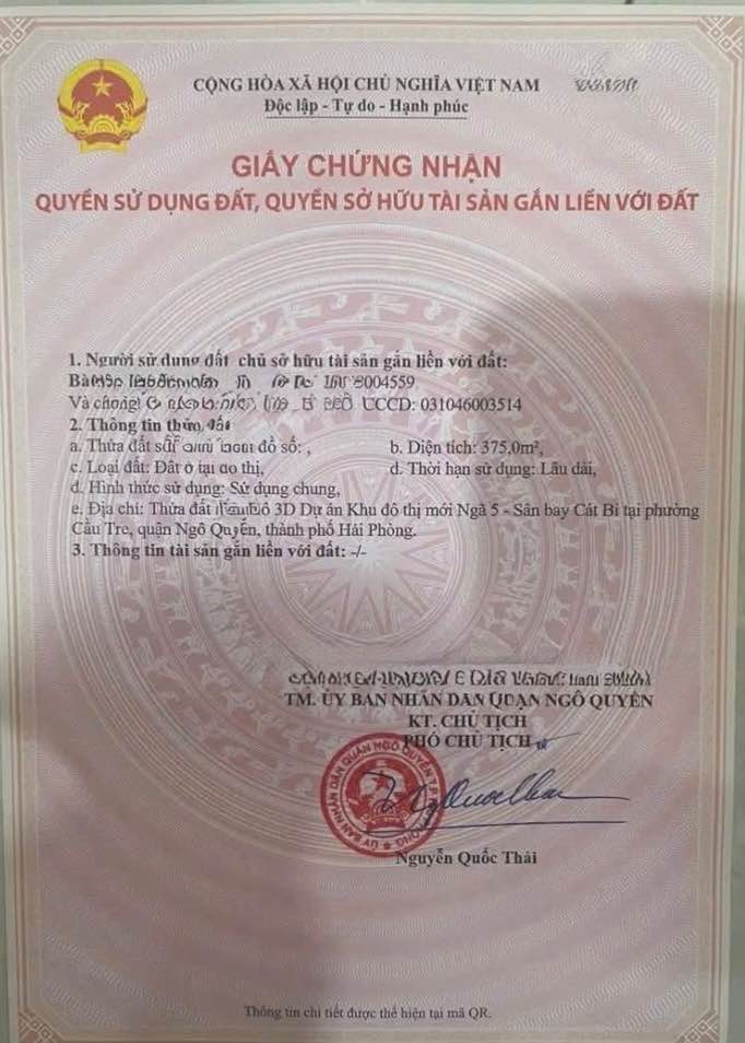 Đất nền 375m² mặt tiền đường 40m Lê Hồng Phong, Hải An - Đầu tư sinh lời