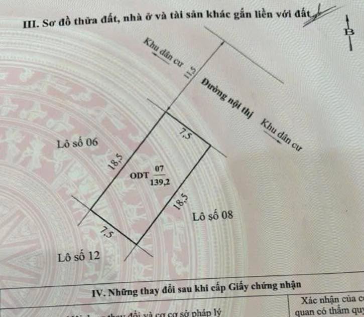 Bán đất Mộc Châu 139m² gần KS Sao Xanh - Sổ đỏ chính chủ giá tốt