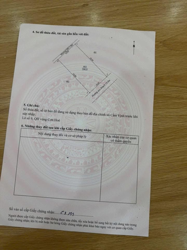 Đất Nền Cẩm Xuyên 200m² Giá 1 Tỷ - Sổ Đỏ Chính Chủ!