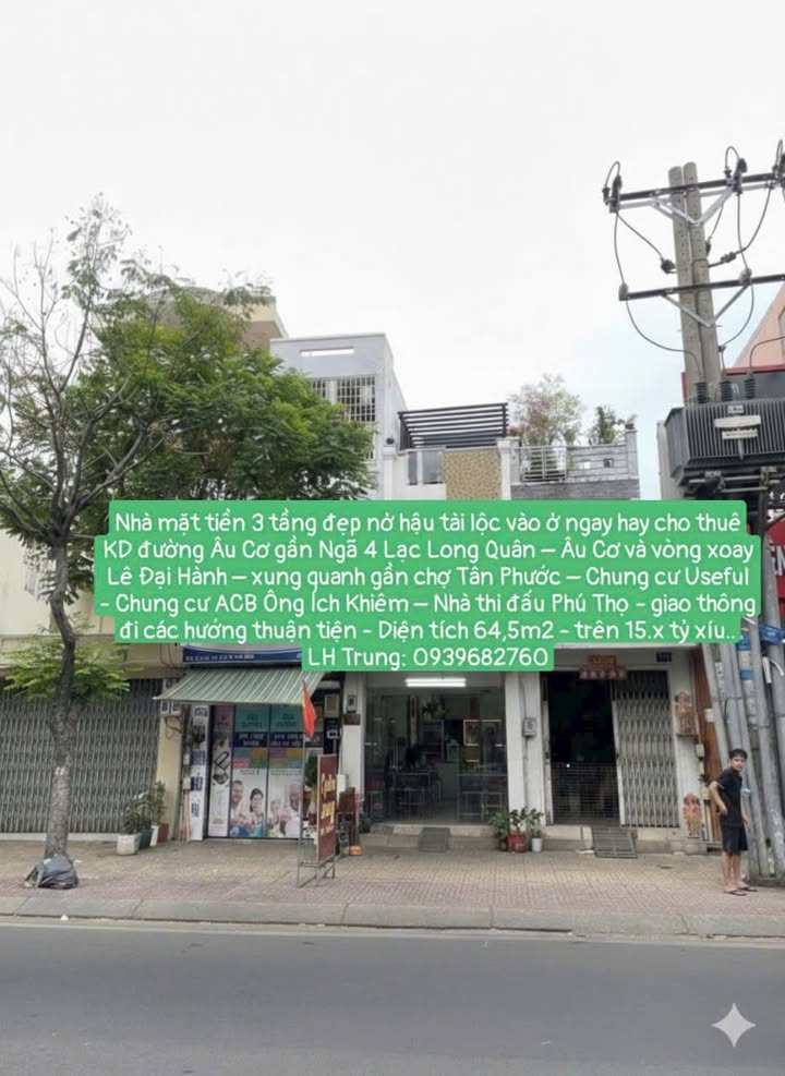 Nhà Mặt Tiền Âu Cơ Tân Bình 64.5m² - Kinh Doanh/Ở Ngay - 15 Tỷ