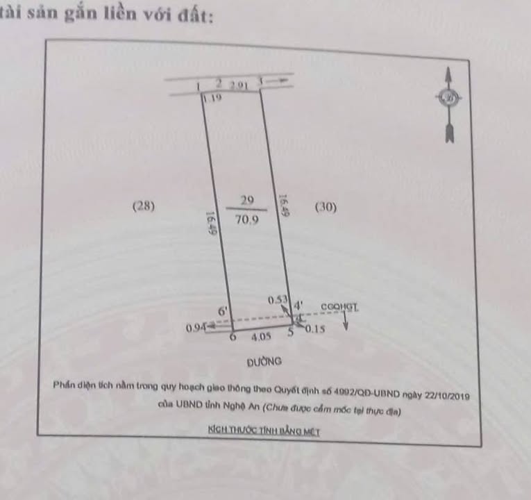Bán đất tặng nhà cấp 4 Thái Phiên, Vinh 70m² - Giá 4.x tỷ