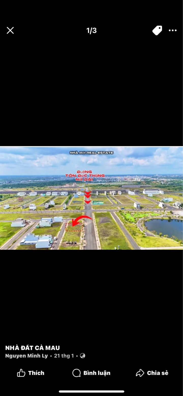 Đất nền Happy Home Cà Mau 135m² giá 1.9 tỷ - Sổ đỏ chính chủ