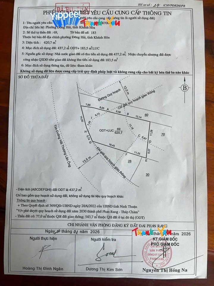 Đất nền Nha Trang 620m² mặt tiền Hải Thượng Lãn Ông - Sổ đỏ chính chủ