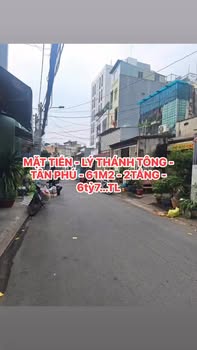 Nhà Mặt Tiền Lý Thánh Tông, Tân Phú - 61m² - Vừa Ở Vừa Kinh Doanh - 6.7 Tỷ