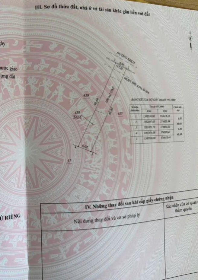 Đất nền Vĩnh Cửu 243m² - Sổ đỏ chính chủ, giá 330 triệu