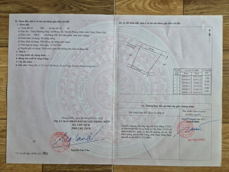 Đất nền Hương Trà 300m² - Đất thổ cư 100%, sổ đỏ chính chủ!