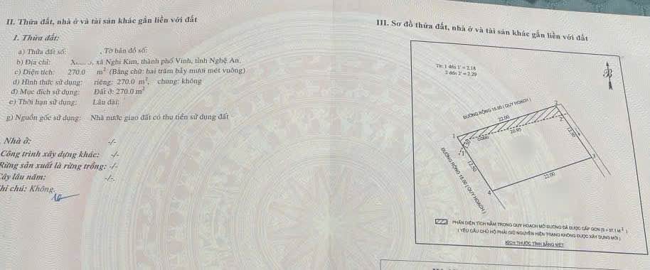 Đất nền Nghi Kim TP Vinh 270m² 10.8 tỷ - Sổ đỏ chính chủ