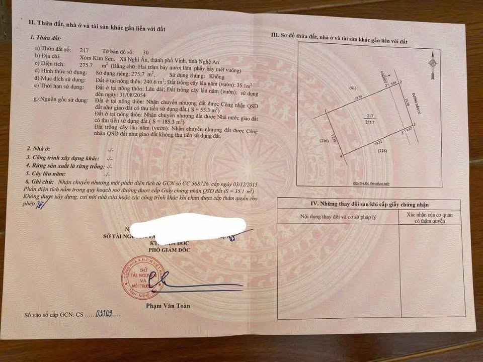 Đất nền Nghi Ân TP Vinh 276m² giá đầu tư - Sổ đỏ chính chủ