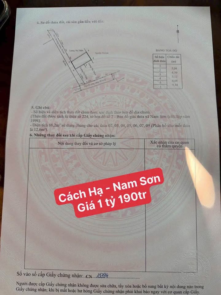 Đất nền 46m² Tổ dân phố Cách Hạ, Lê Chân - Ô tô đỗ cửa, Giá 1.19 tỷ