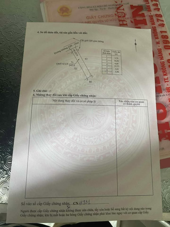 Lô đất Phú Lộc, Krông Năng 264m² giá 450 triệu - Sổ đỏ chính chủ!