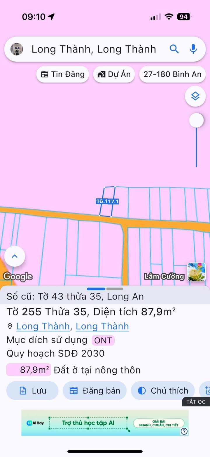 Bán Gấp Đất Nền Long An 85m² Full Thổ Cư - Sổ Hồng Sẵn Sàng