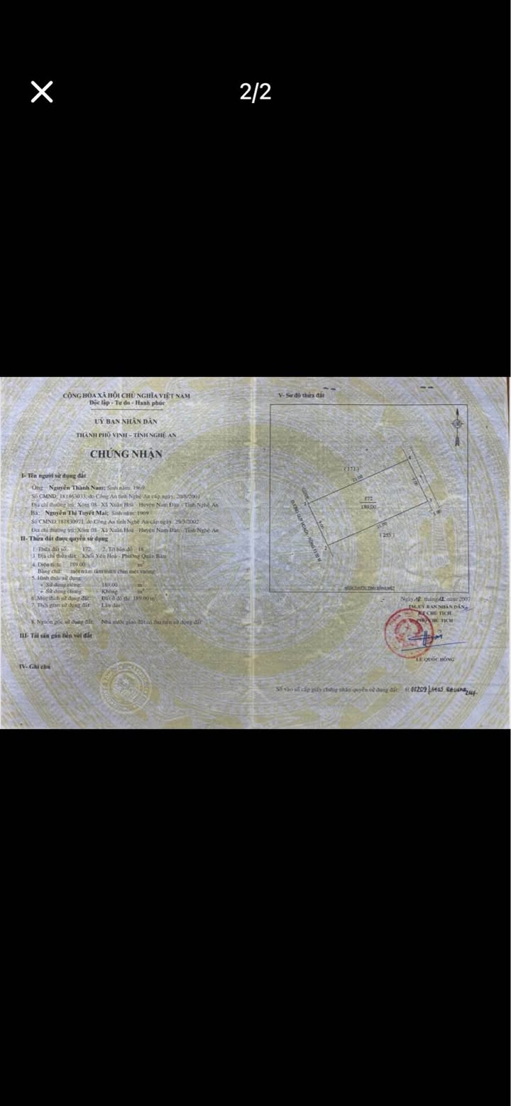 Đất nền Phường Quán Bàu 189m² - Mặt tiền 9m đối diện công viên, Sổ đỏ sẵn sàng