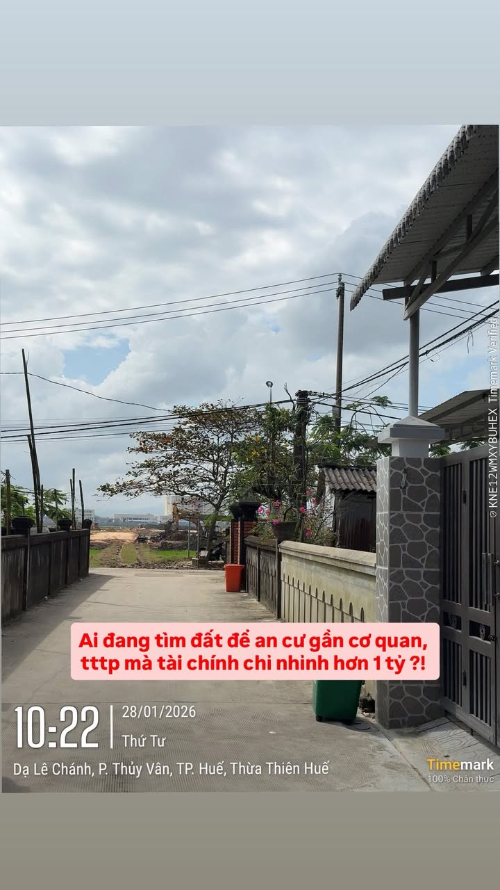 Đất nền Thành Phố Huế 110m² giá 1.55 tỷ - Đất thổ cư 100%