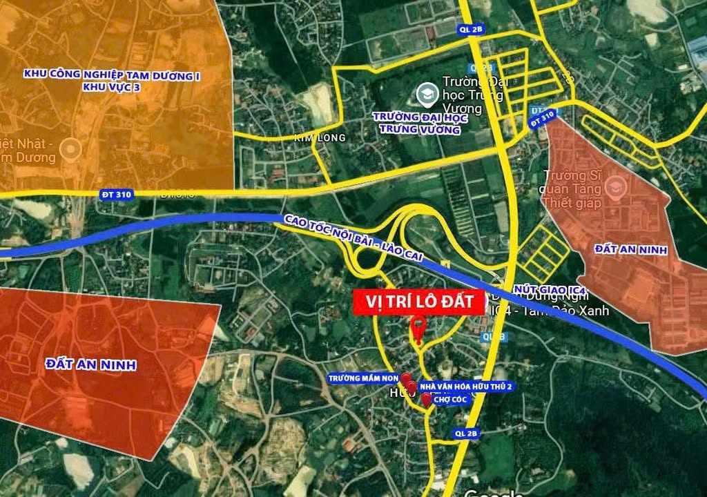 Bán Đất Vĩnh Phúc 100m² Sổ Đỏ Chính Chủ - Kim Long, Tam Dương