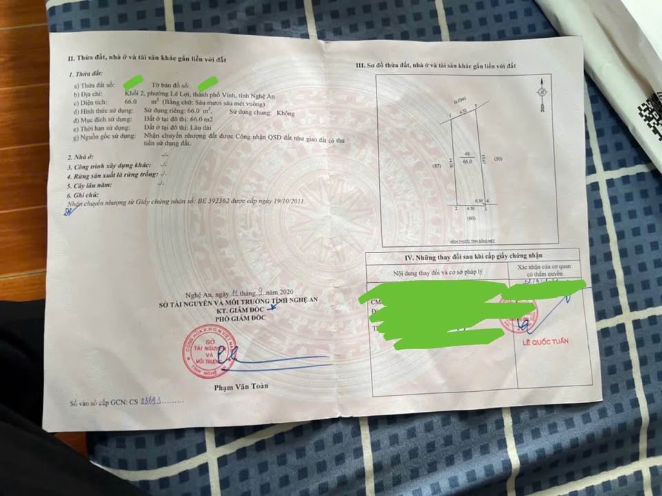 Đất nền Lê Lợi TP Vinh 73m² giá 3 tỷ - Sổ đỏ chính chủ, ô tô vào tận đất!