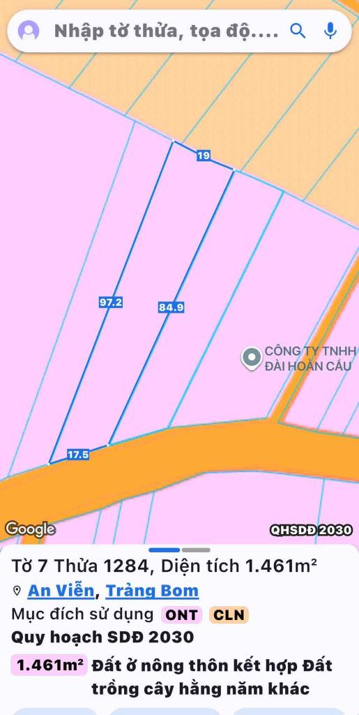 Đất nền An Viễn, Trảng Bom 540m² - Đường ô tô, Sổ đỏ chính chủ!