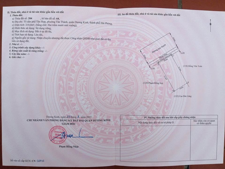 Đất Nền Dương Kinh 210m² - Đường To Ô Tô, Tiềm Năng Tăng Giá!