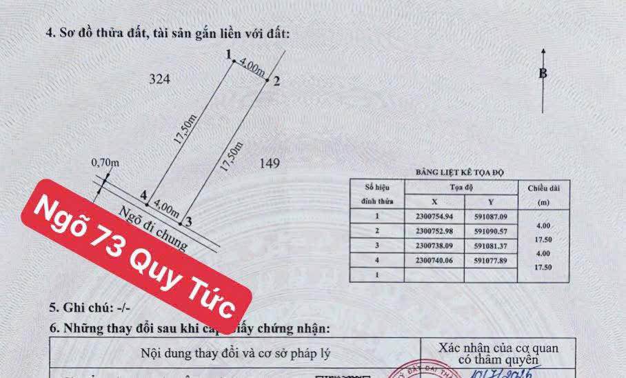 Đất nền 70m² Ngõ 73 Quy Tức Kiến An - Sổ đỏ chính chủ!