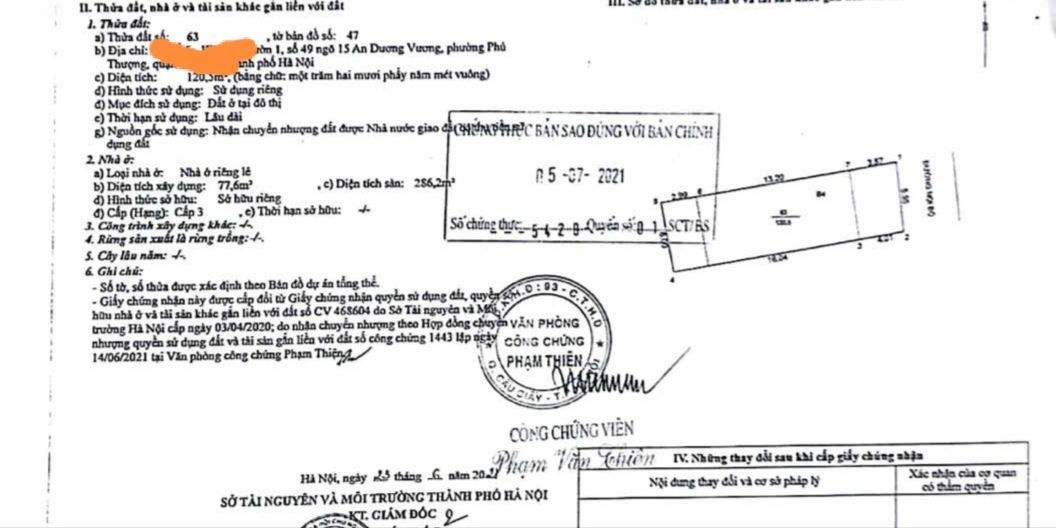 Townhouse Tây Hồ Phú Thượng 120m² 39 tỷ - Chính chủ bán