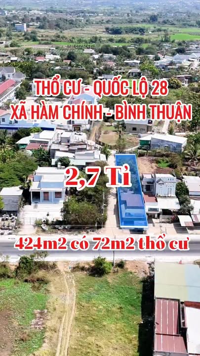 Mặt Tiền QL28 Bình Thuận - Lô Góc 424m² - Giá 2.7 Tỷ