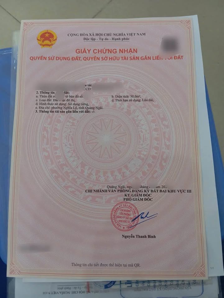 Đất Nền Nghĩa Lộ 50m² - Sổ đỏ chính chủ, tiềm năng tăng giá!