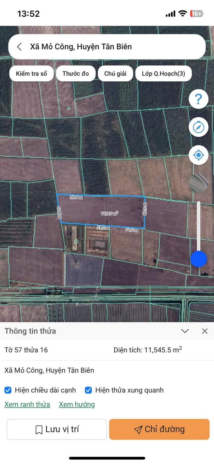 Đất HNK Mỏ Công Tân Biên 1150m² giá 750 triệu - Sổ đỏ chính chủ