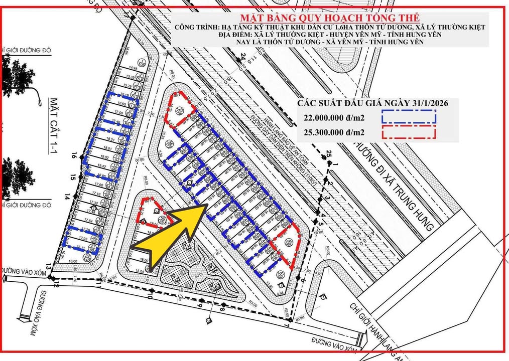 Đất nền Yên Mỹ 42.6m² - Tiềm năng tăng giá vượt trội!