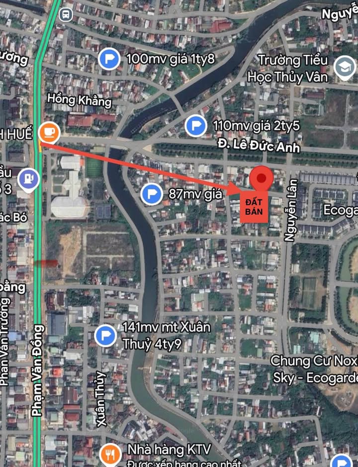 Đất Lô Góc Thủy Vân, Huế 198m² - Ngay Ec Garden, Sẵn Sàng Đầu Tư