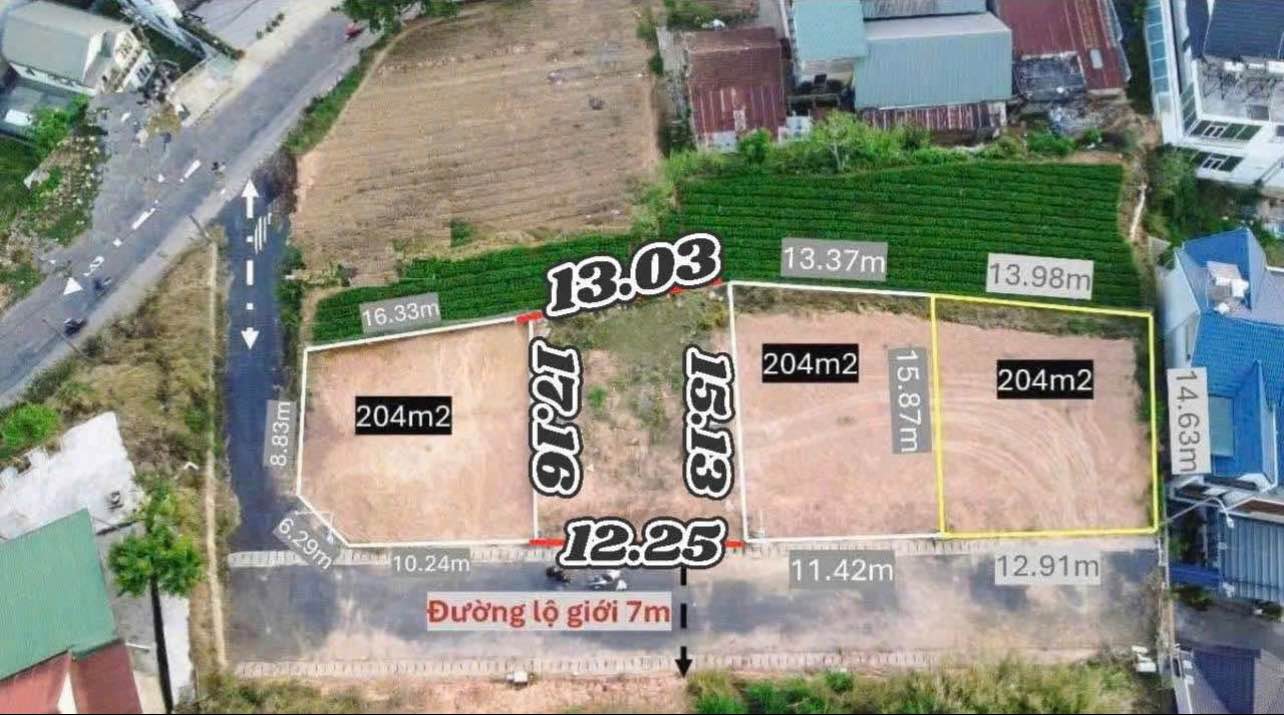 Đất Biệt Thự Cao Thắng P7 Đà Lạt 204m² - Sổ Đỏ Chính Chủ