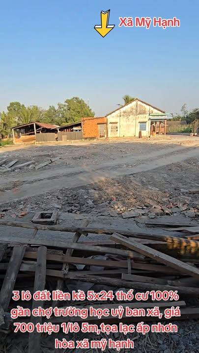 Đất nền 120m² Ấp Nhơn Hòa, Đức Hòa - Sổ hồng chính chủ, giá 700 triệu