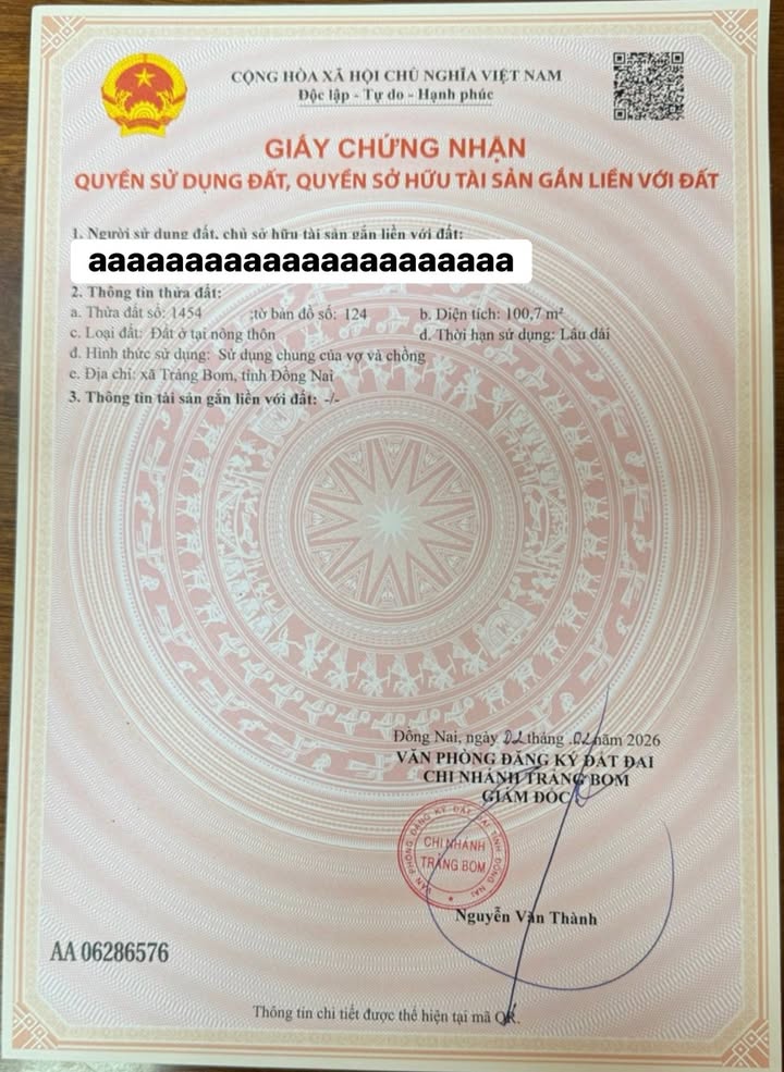 Đất Nền Trảng Bom 100m² Sổ Riêng - Giá Tốt Đầu Tư