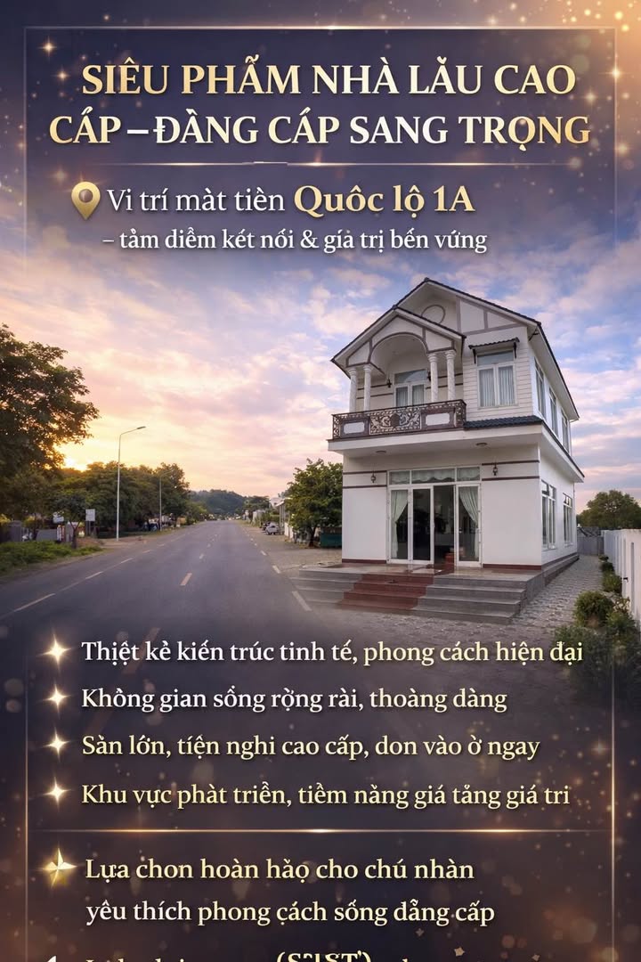 Nhà Mặt Tiền QL1A Tân Lập 385m² (2 Tầng) - Giá 4.79 Tỷ - Sẵn Sàng Ở Ngay