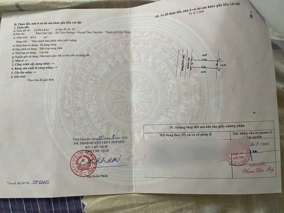 Đất nền Thủy Nguyên Hải Phòng 85.9m² - Tiềm năng tăng giá vượt trội!