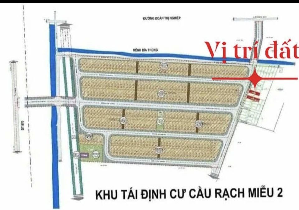 Đất nền Mỹ Tho 100m² - Sổ đỏ chính chủ - Vị trí vàng đón đầu cầu Rạch Miễu 2!