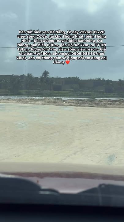 Đất Nền 232m² View Sông Cổ Cò - Điện Dương, Gần Biển Đà Nẵng